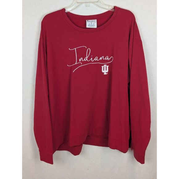 Indiana University Hoosiers Champion Sweater Red Women's Size XXL/2XL - Picture 1 of 11